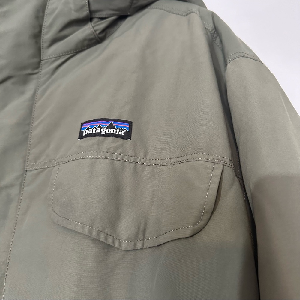 Patagonia XXL Green Isthmus Parka Hooded Mens Jacket Sherpa Lined Ski Snow - Picture 5 of 12
